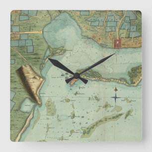 RELÓGIO QUADRADO MAPA: JAMAICA, 1756