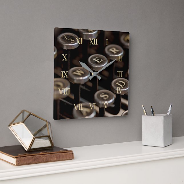 Relógio Quadrado Máquina (Escritório)