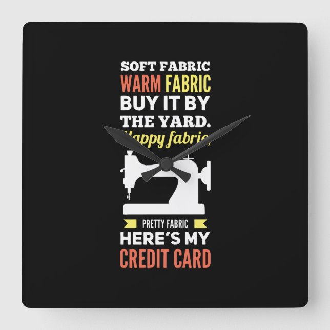 Relógio Quadrado Máquinas De Costura (Frente)