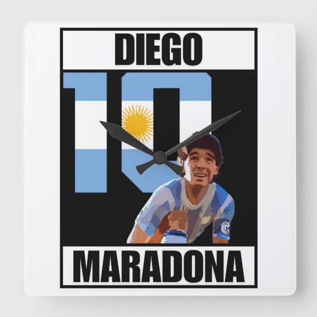 Relógio Quadrado Maradona (Frente)