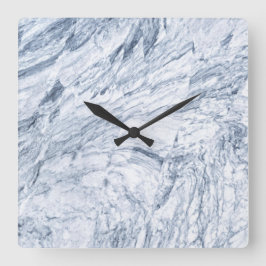 Relógio Quadrado Marble Stone Pattern Acrylic Wall Clock