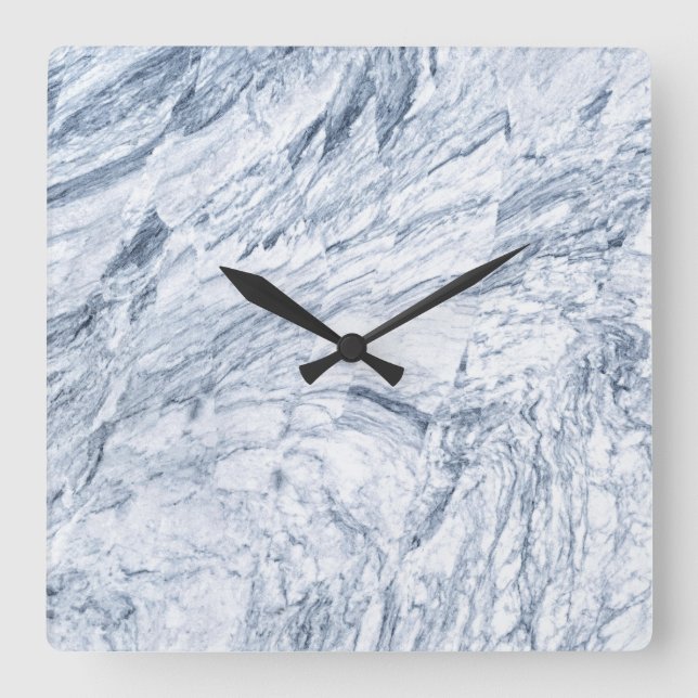 Relógio Quadrado Marble Stone Pattern Acrylic Wall Clock (Frente)