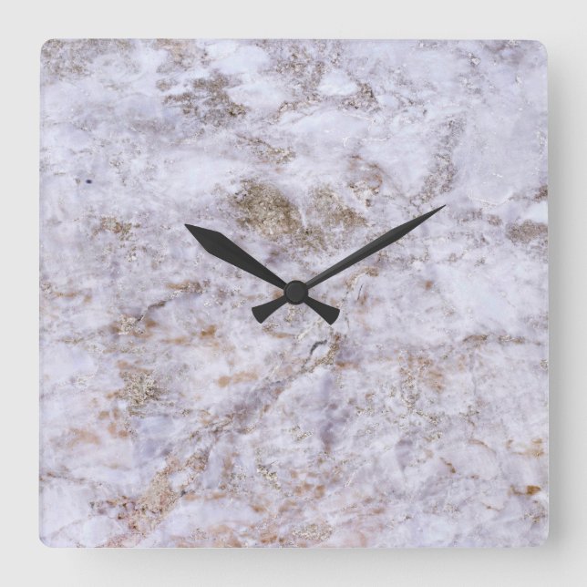 Relógio Quadrado Marble Stone Pattern Acrylic Wall Clock (Frente)