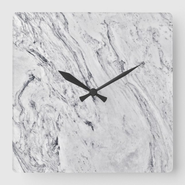 Relógio Quadrado Marble Stone Pattern Acrylic Wall Clock (Frente)