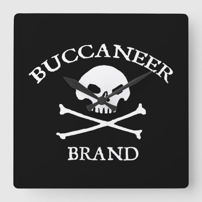 Relógio Quadrado Marca do Buccaneer (Frente)