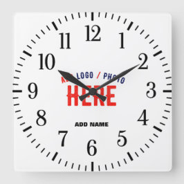 RELÓGIO QUADRADO MARCA VERIFICADA BRANCA PERSONALIZÁVEL MODERNA
