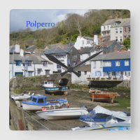 Maré baixa de Polperro Cornualha Inglaterra