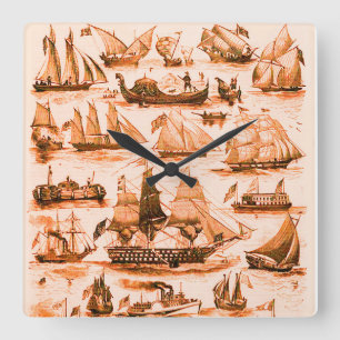 RELÓGIO QUADRADO MARÍTIMO,NAVIOS DE VINTAGEM,NAVIOS DE VARREDURA,S