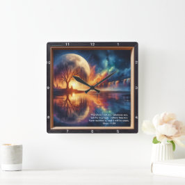 Relógio Quadrado Mark 11:24 Grace Clock: Gif Cristão Personalizado