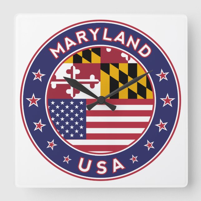 Relógio Quadrado Maryland (Frente)