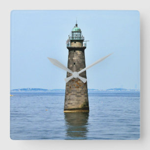 Relógio Quadrado Massa do farol da borda de Minots. Pulso de