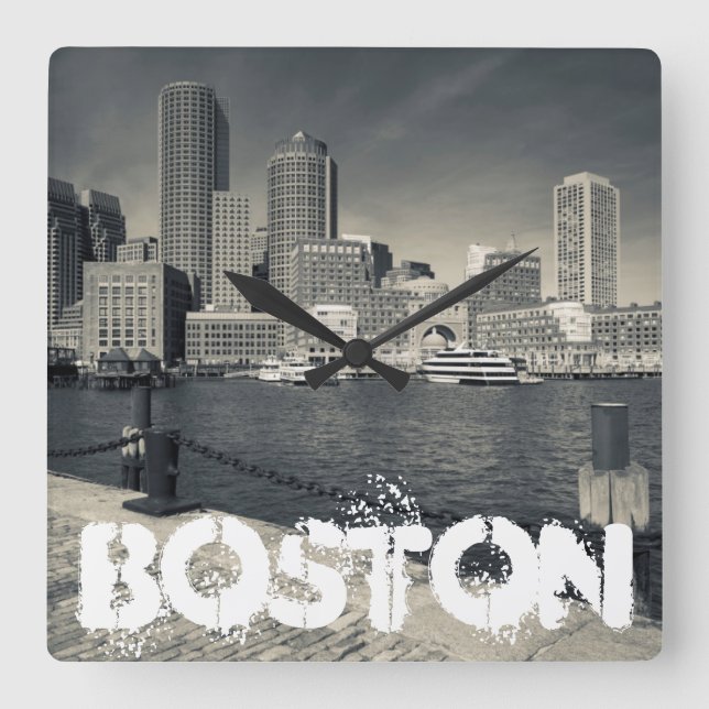 Relógio Quadrado Massachusetts, Boston, edifícios Rowe's Wharf (Frente)