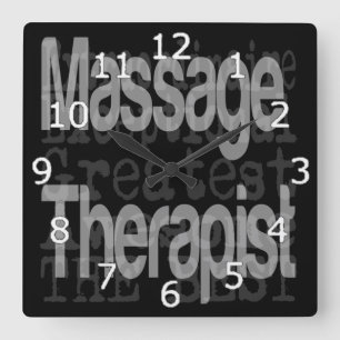 Relógio Quadrado Massage Therapist Extraordinaire