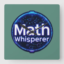Relógio Quadrado Math Teacher Math Whisperer