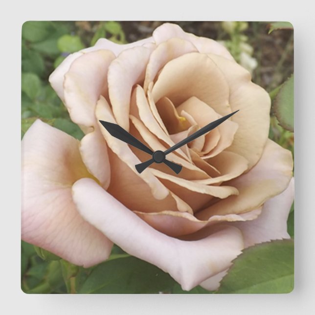 Relógio Quadrado Mauve Rosa (Frente)