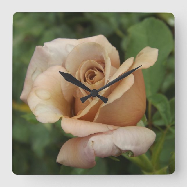 Relógio Quadrado Mauve Rosa (Frente)