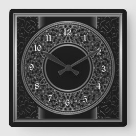 Relógio Quadrado Medalhão Chic Silver