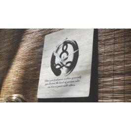 Relógio Quadrado Meditação de Instrutor Yoga Pose Zen Citações