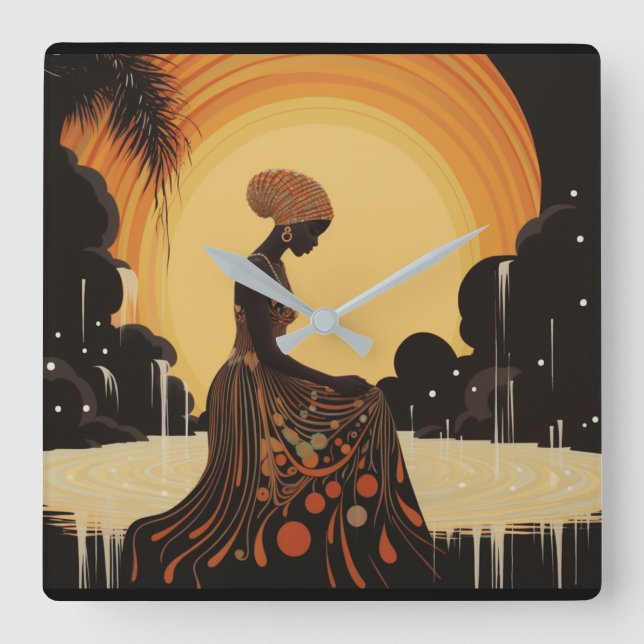 RELÓGIO QUADRADO MEDITAÇÃO Nº 3 (Frente)