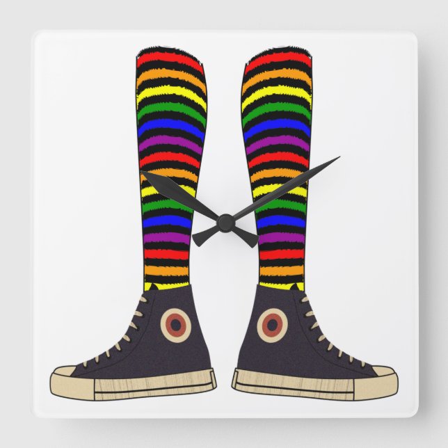 Relógio Quadrado Meias LGBT (Frente)