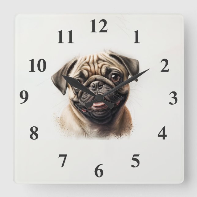 Relógio Quadrado Melhor ouro Cachorro Que Já Chegou (Frente)