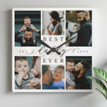 Relógio Quadrado Melhor Pai Nunca | Colagem de fotos do Dia de os p<br><div class="desc">Celebre o amor eterno e as memórias queridas de sua família com nosso melhor pai do relógio de parede da colagem de fotos. Este relógio de parede personalizado é um presente ideal para Dia de os pais, aniversários, ou qualquer ocasião que honre o pai especial em sua vida. Apresentando uma...</div>