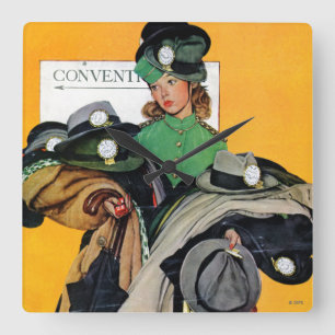 Relógio Quadrado Menina de Hatcheck