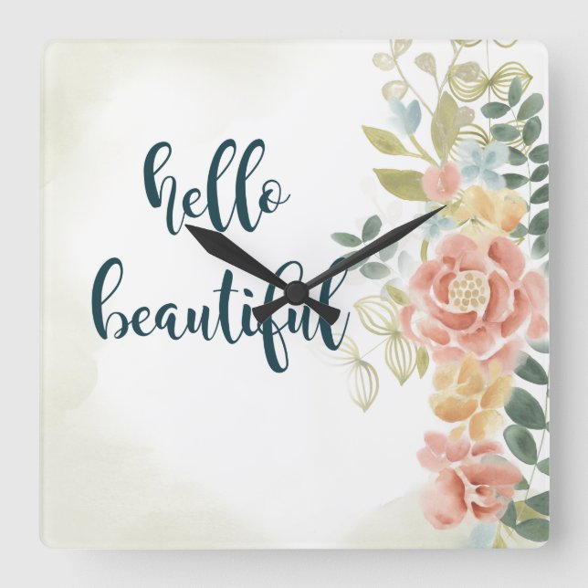 Relógio Quadrado Menina I (Frente)