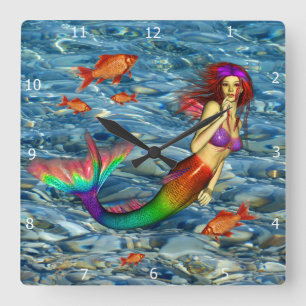 RELÓGIO QUADRADO MERMAID