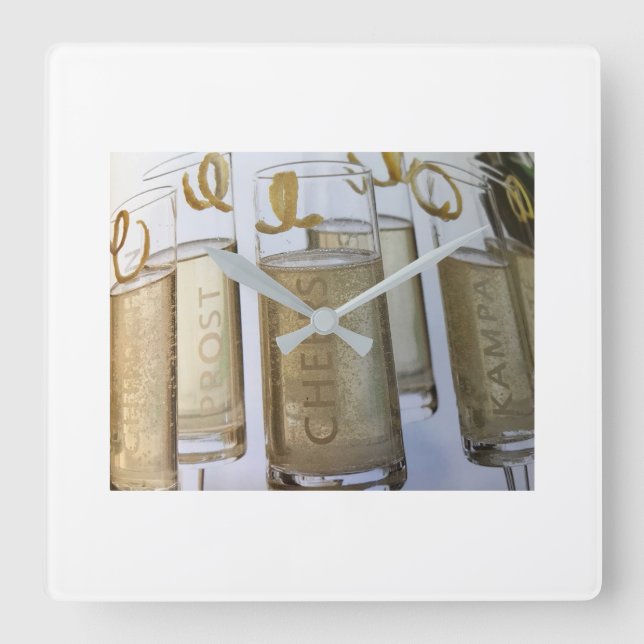 RELÓGIO QUADRADO **MERRISTMAS "CHEERS COCKTAIL" CLOCK (Frente)