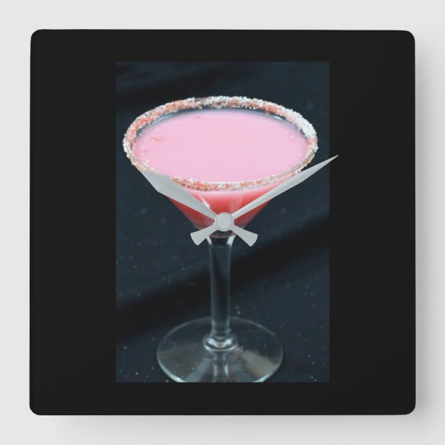 RELÓGIO QUADRADO **MERRISTMAS COCKTAIL** CLOCK (Frente)