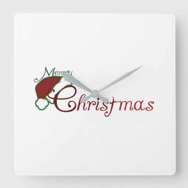 RELÓGIO QUADRADO **MERRY CHRISTMAS** CLOCK (Frente)