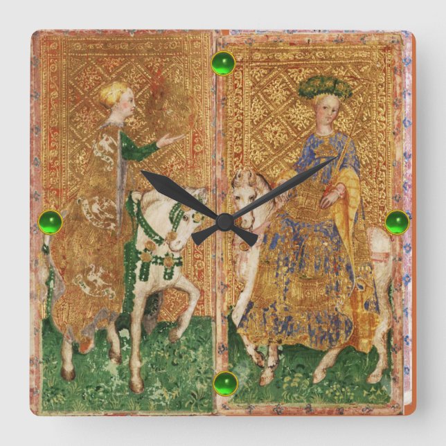 RELÓGIO QUADRADO METAS ANTIGAS DE RENAISSÂNCIA/CARTEIRA DE MOEDAS E (Frente)