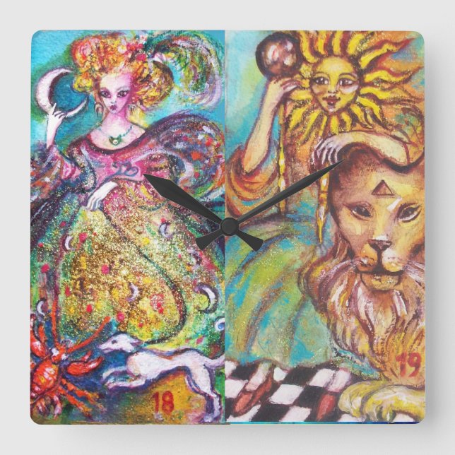 RELÓGIO QUADRADO METAS DAS SOMBRAS PERDIDAS/DA LUA E DO SOL (Frente)