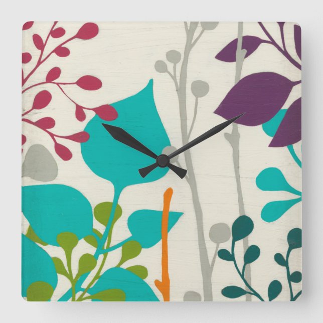 Relógio Quadrado Metro Garden III (Frente)