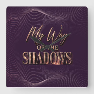 Relógio Quadrado Meu Caminho Ou As Sombras - Versão de Cobertura Co
