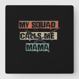 Relógio Quadrado Meu Esquadrão Me Chama De Mamãe Engraçado, Gym Mãe