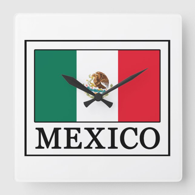 Relógio Quadrado México (Frente)
