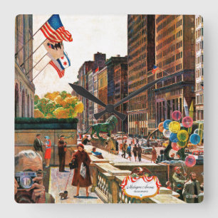 Relógio Quadrado Michigan Avenue, Chicago, por John Falter