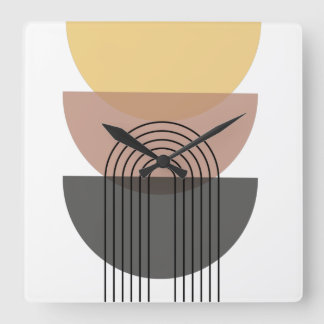 Relógio Quadrado Mid Century Modern Acrylic Wall Clock