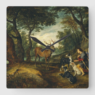Relógio Quadrado Milagre de São Huberto por Peter Paul Rubens