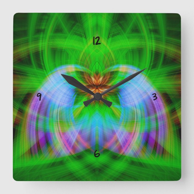 Relógio Quadrado Mindful  square wall clock (Frente)