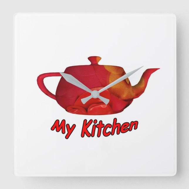 Relógio Quadrado Minha cozinha (Frente)