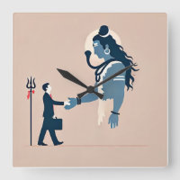 minimalism image of an ordinary person greeting go