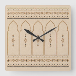 Relógio Quadrado Minimalist Moroccan Arch Wall Clock