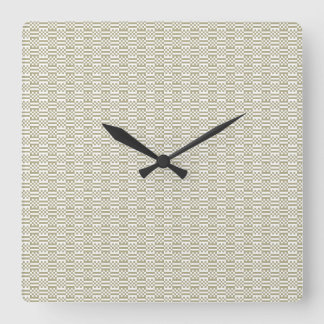 Relógio Quadrado Minimalist Sage Green Geometric Wall Clock