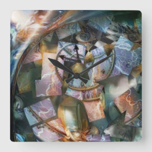 Relógio Quadrado Mistério do Tempo