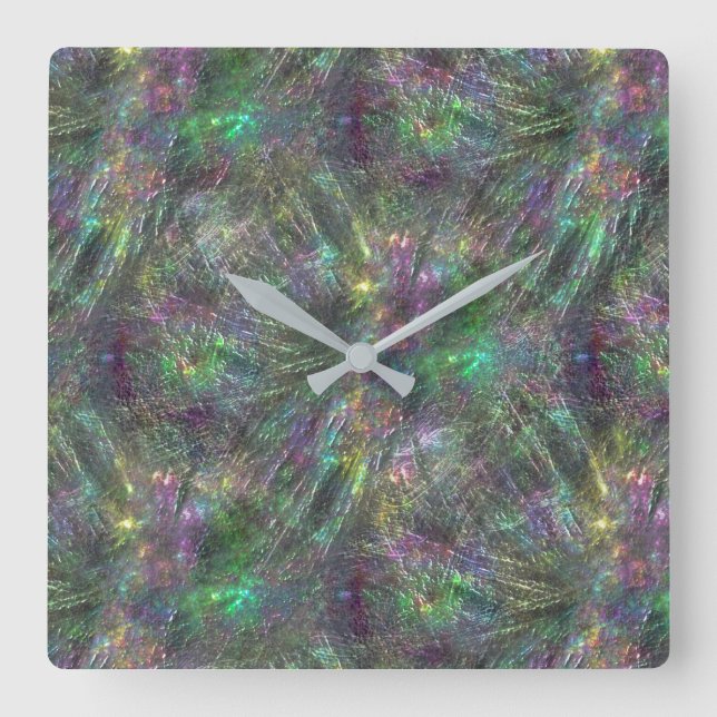 Relógio Quadrado Mistura de textura áspera, arranhões e matança (Frente)