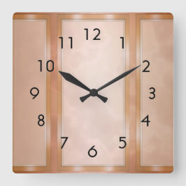 Relógio Quadrado Mocha Marble Panels