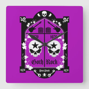 Relógio Quadrado Moda da Subcultura do gótico